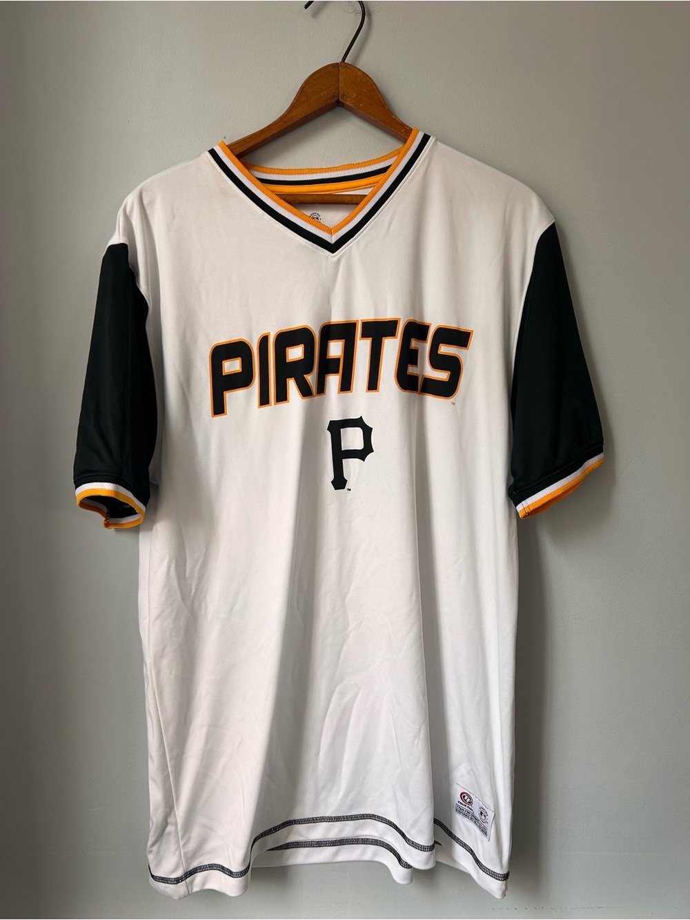 MLB True Fan Series Pittsburgh Pirates White Jersey Mens Sz Large